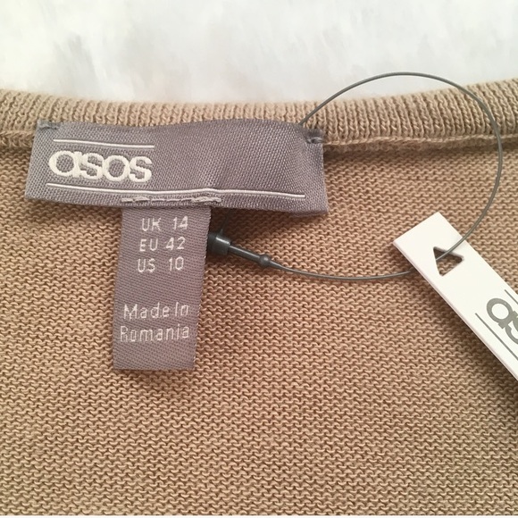 New With Tags ASOS Tan Blouse - Picture 4 of 5